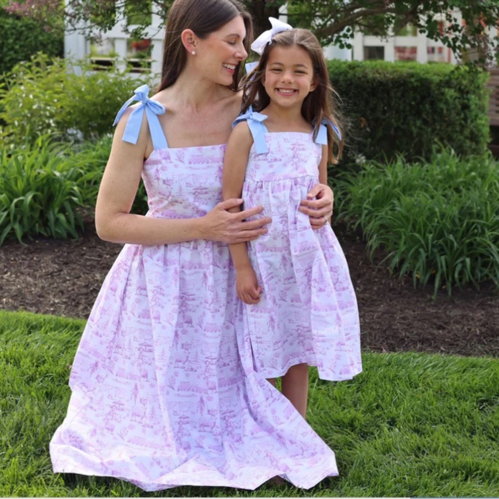 TBBC Midge Midi Dress (Women) Lavender and Lambs with Beale Street Blue Large